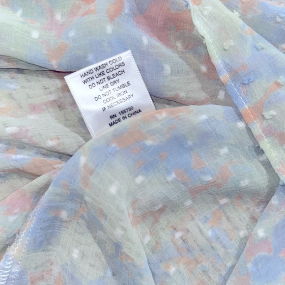 Rose & Olive Multicolor Pleated Blouse size 1X - Picture 5 of 7